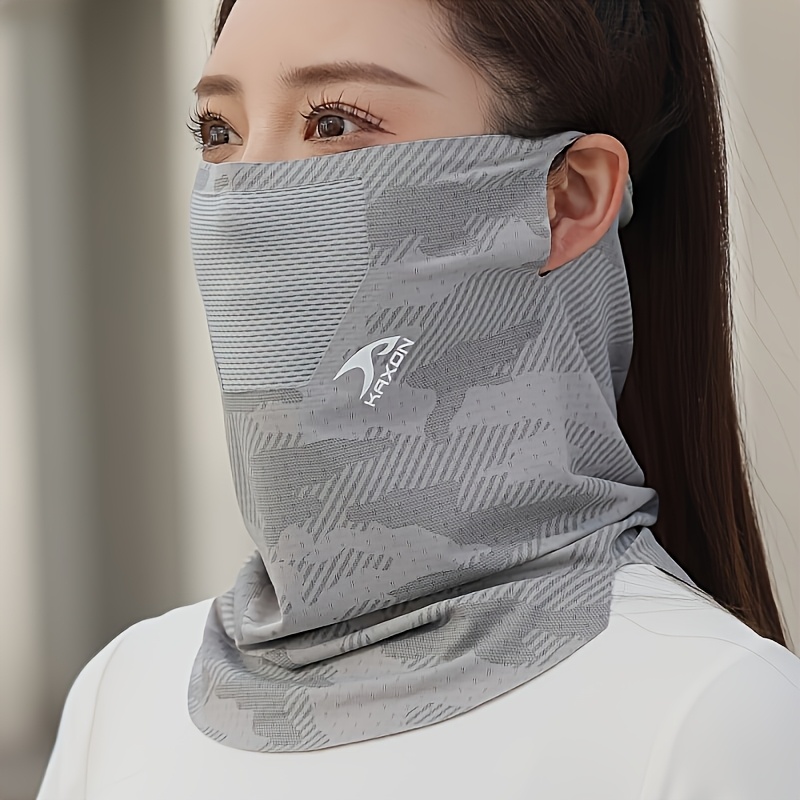 TEMU 1pc, Breathable Mask For Men And Women Summer Cycling, Breathable Mesh Design, Lightweight And Comfortable, Extended Neck Bib, Cycling Beanie