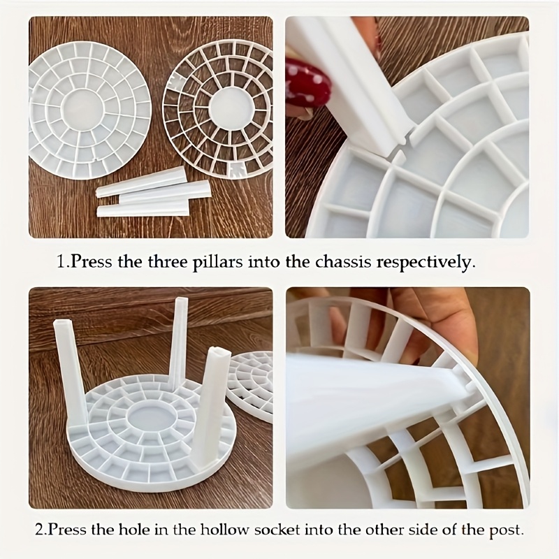360? Rotating Brush Holder - Glazed Plastic Insert Stand, Suitable for Art Brushes, Pens, Makeup Tools - Space-Saving White Desktop Accessory