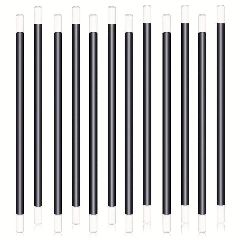 12pcs Plastic For Magicians - Black & White, Ideal For Spell Casting, Bachelor Party Photo Booth Props, No Feathers, Spell Casting Accessory | | Glossy , Magic Props
