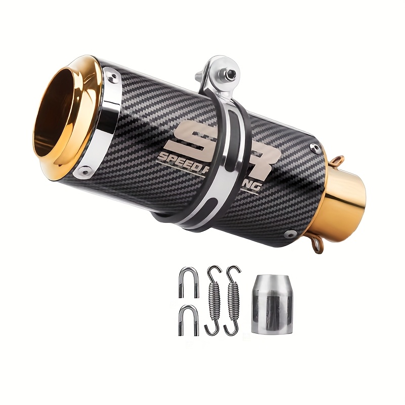 51mm diameter   racing stainless steel exhaust pipe   golden   universal for street touring enduro   motorcycles   enduro motorcycle pipe aesthetic pipe   construction motorcycle accessories details 7
