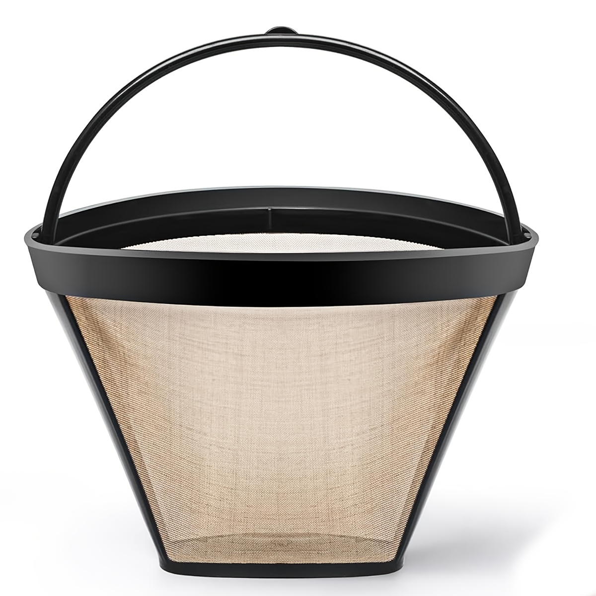 E-shop 2 Stück Wiederverwendbare Kaffeefilter, Goldener Kaffeefilter, Kaffeemaschinenfilter aus Edelstahl,