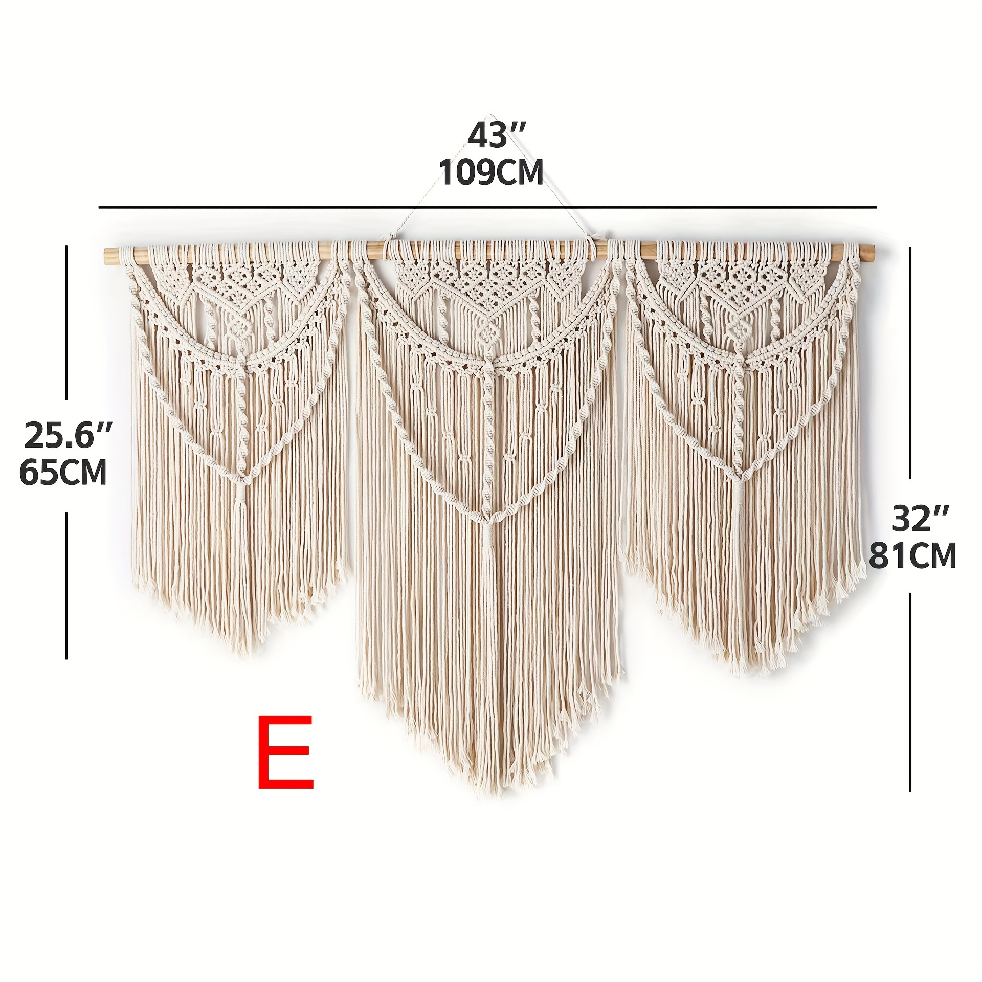 1pc bohemian style tapestry   with wooden sticks headboard decoration tapestry