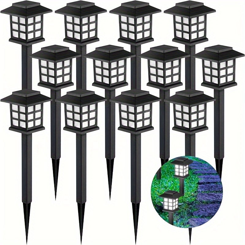 

12pcs Solar Lights, Solar Street Lights, Solar Lights, Solar Lights, Solar Lights For, Yards, And Driveways