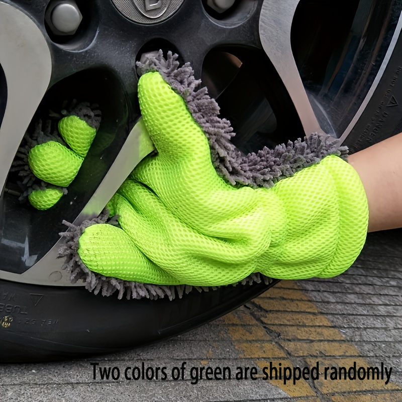 

1pc/2pcs, 5 Finger Car Wash Gloves, Coral Worm Car Wash Household Cleaning Gloves, Car Household Cleaning Tools