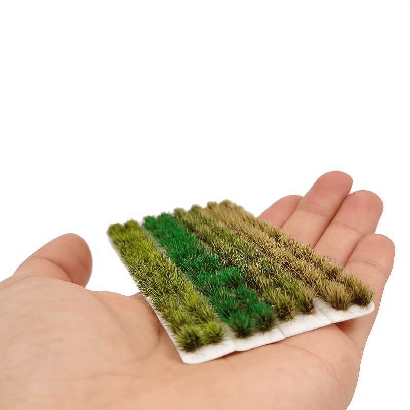 Adhesive-backed Four-color Mixed Simulation Model Grass , Miniature Artificial Grass . Suitable For Sand Tables, Models, Fairy Gardens, Scale Miniature Hand- Diy Materials