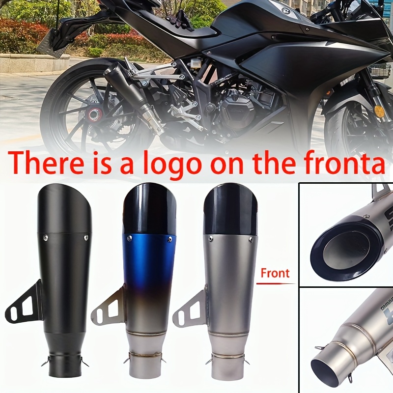 uitlaat 51mm Universele Motorfiets Uitlaat Met Demper 355mm Aluminium En Roestvrij Staal Voor ATV Straat Fiets muffler (Kleur : 4