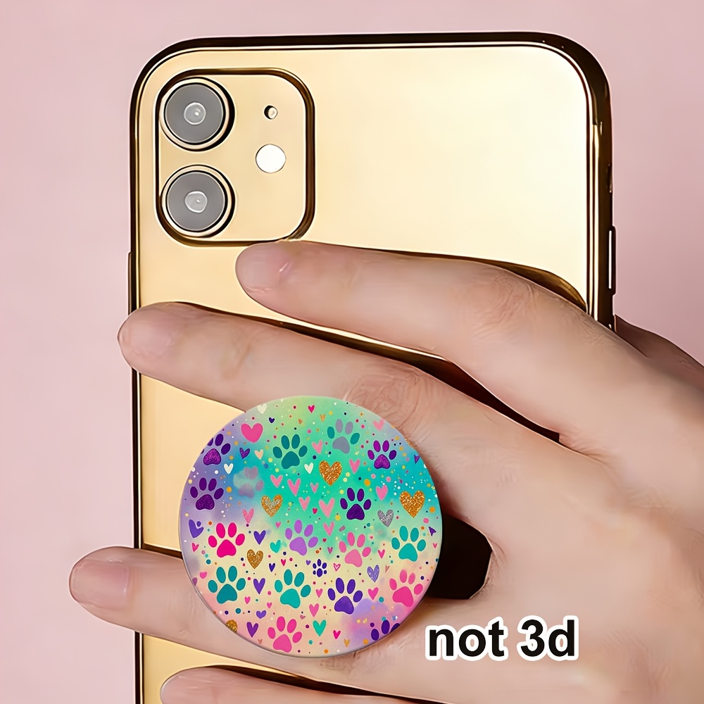 Temu – TEMU 2d Paw Print Phone Stand, Suitable For Smartphones, Foldable And