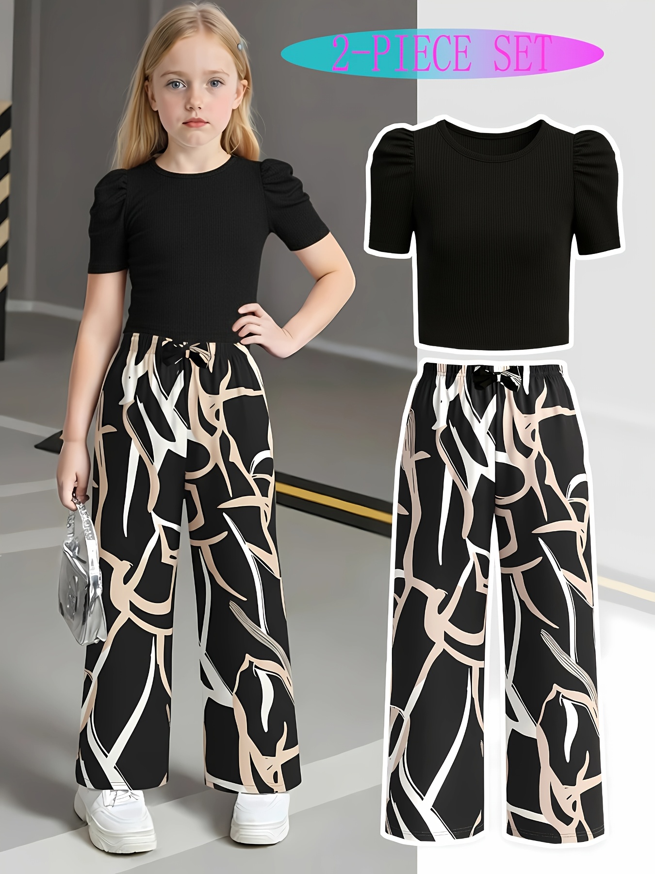 bubble sleeve fashion simple top stylish floral print wide Temu