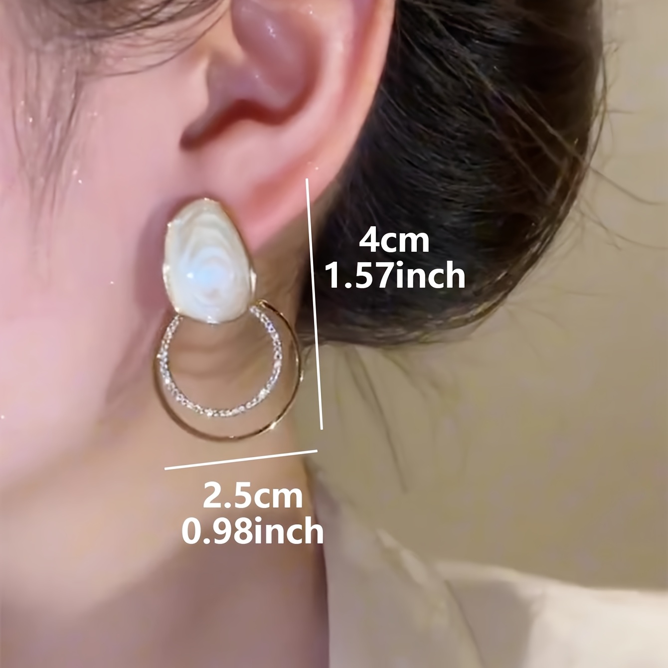Fashionable Irregular Round Drip Earrings for Women's Casual Wear