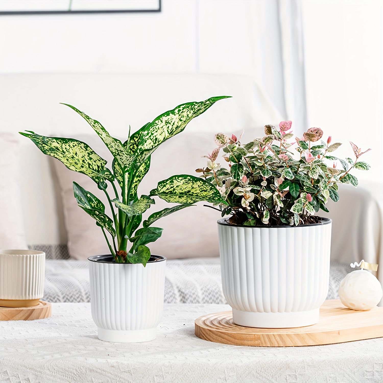 glazed outdoor plant pots Ellesmere Planter Set of 3 main image 1