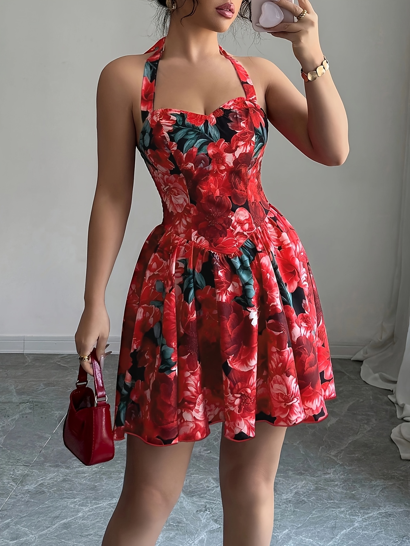 open lace back dress Spaghetti Straps Appliques Red Homecoming Dress 2024 Short Graduation   SQOSA