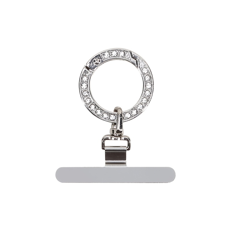 Luxury Rhinestone-encrusted Metal Phone Clip | Versatile And Portable, Anti-slip Ring With High-end Stainless Steel Material