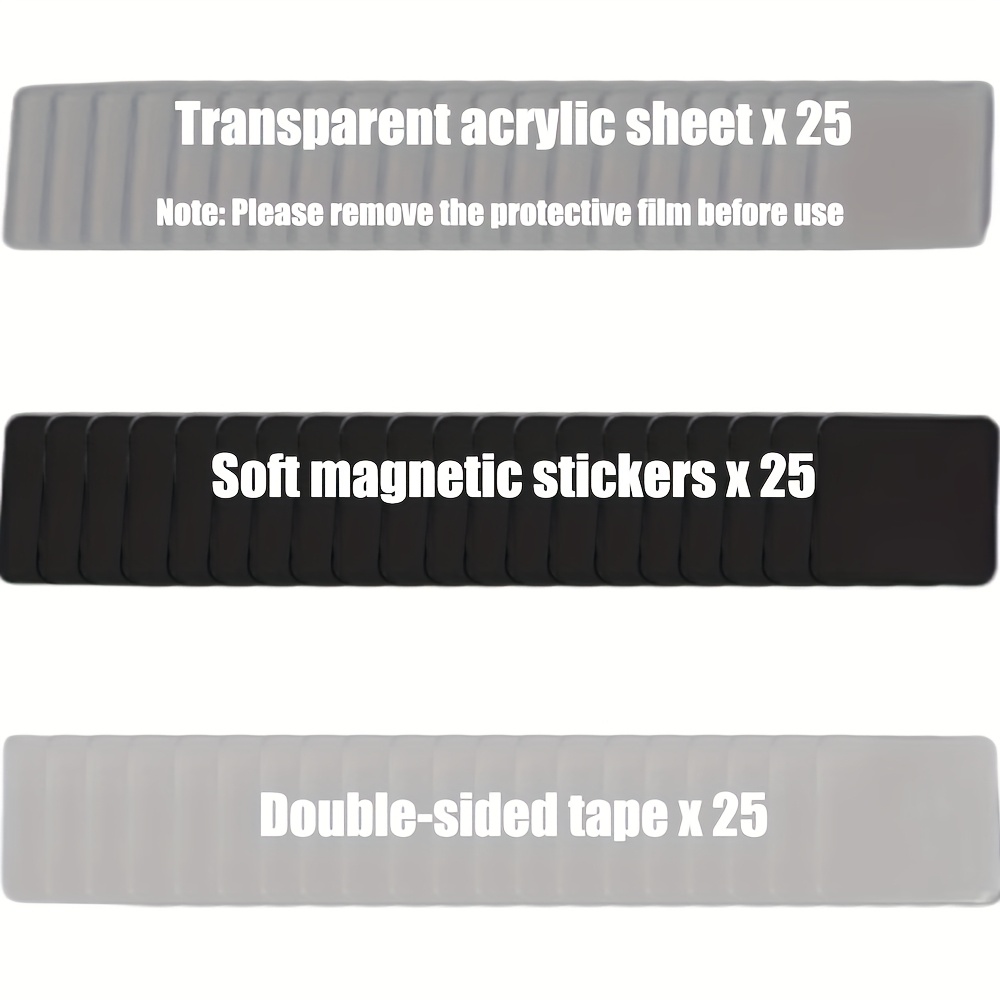 E-shop 15/30/75 Stück transparente Acryl-Kühlschrankmagnete DIY-Set, magnetische Fotomagnet-Bastelset, handgemachte Kühlschrankmagneten – perfektes