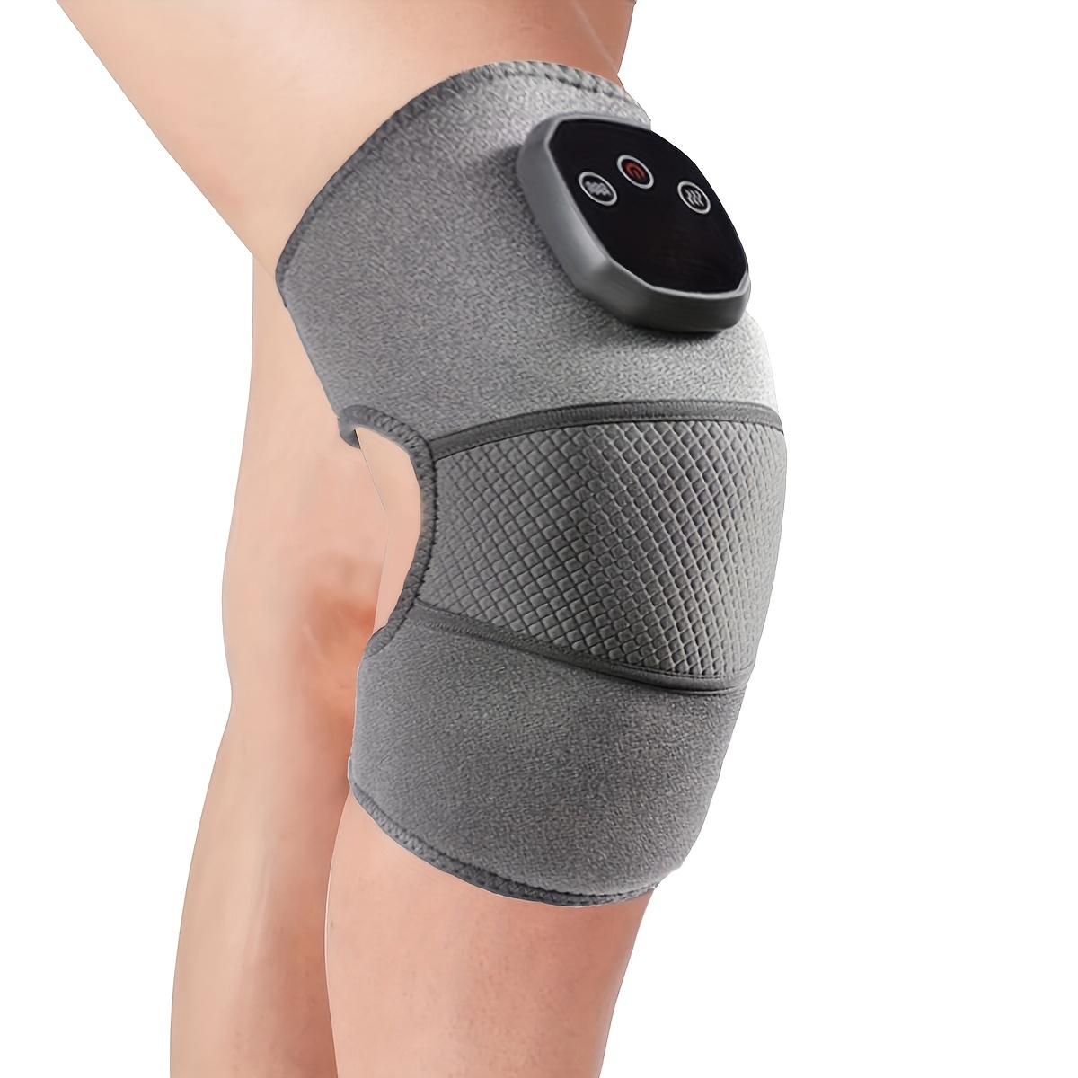 

1pc Usb Knee Massager With Adjustable Heat & Vibration, Spandex Material, Portable For Knees, Shoulders, Elbows - , ≤36v Operating Voltage