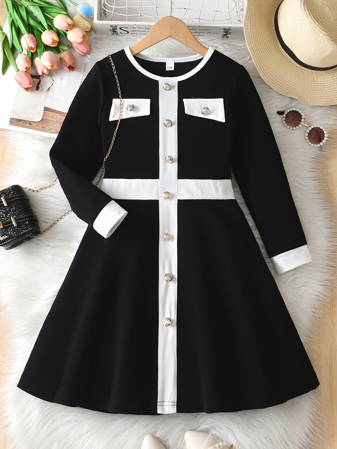 black and white dress for teenager Crayon Kids Girls' White Black Velvet Party Dress with Sash  Oasislync