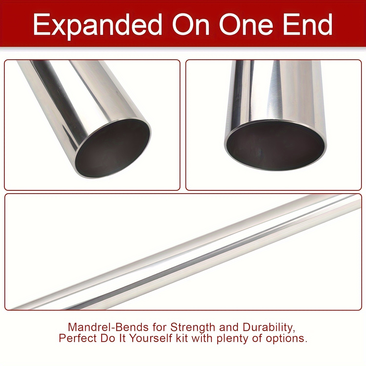 3 1 2 Exhaust Pipe Speed Daddy 3" OD 18-Gauge Mild Steel - 18" Length, Straight, For Custom DIY Exhaust Exhaust Pipe Tubing - Foto 9