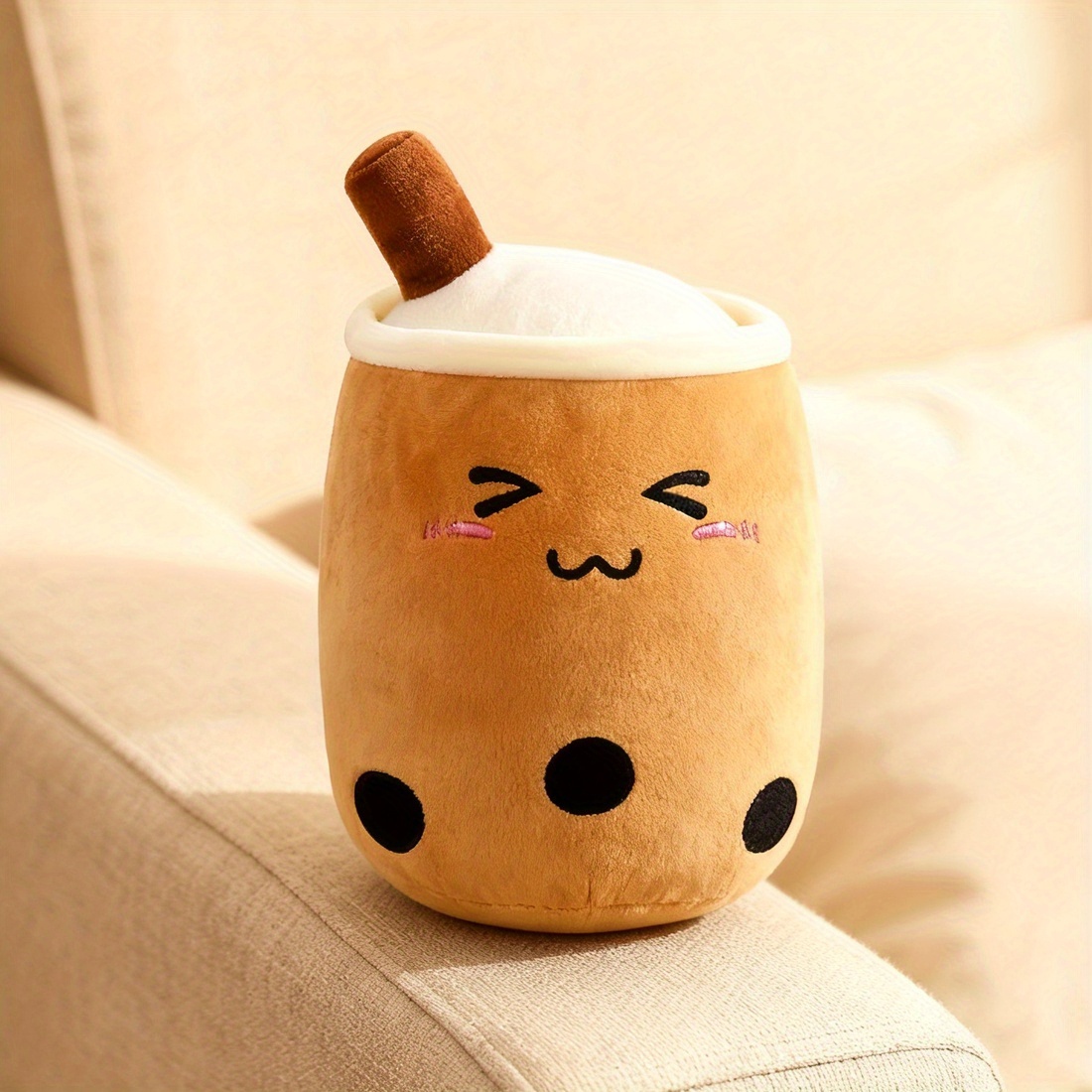 Kawaii Bubble Tea Cup Plush Toy, Cute Soft Stuffed Animal