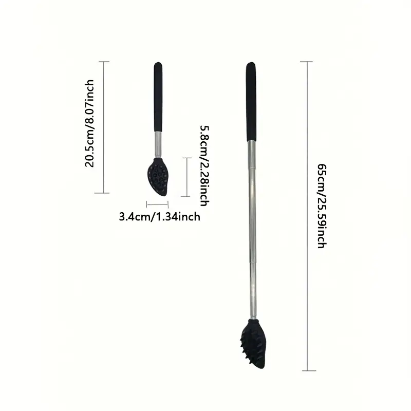 1pc extendable back scratcher silicone telescopic massager for back neck head beard relaxation scraper tool ideal valentines day gift for men women Product details 3