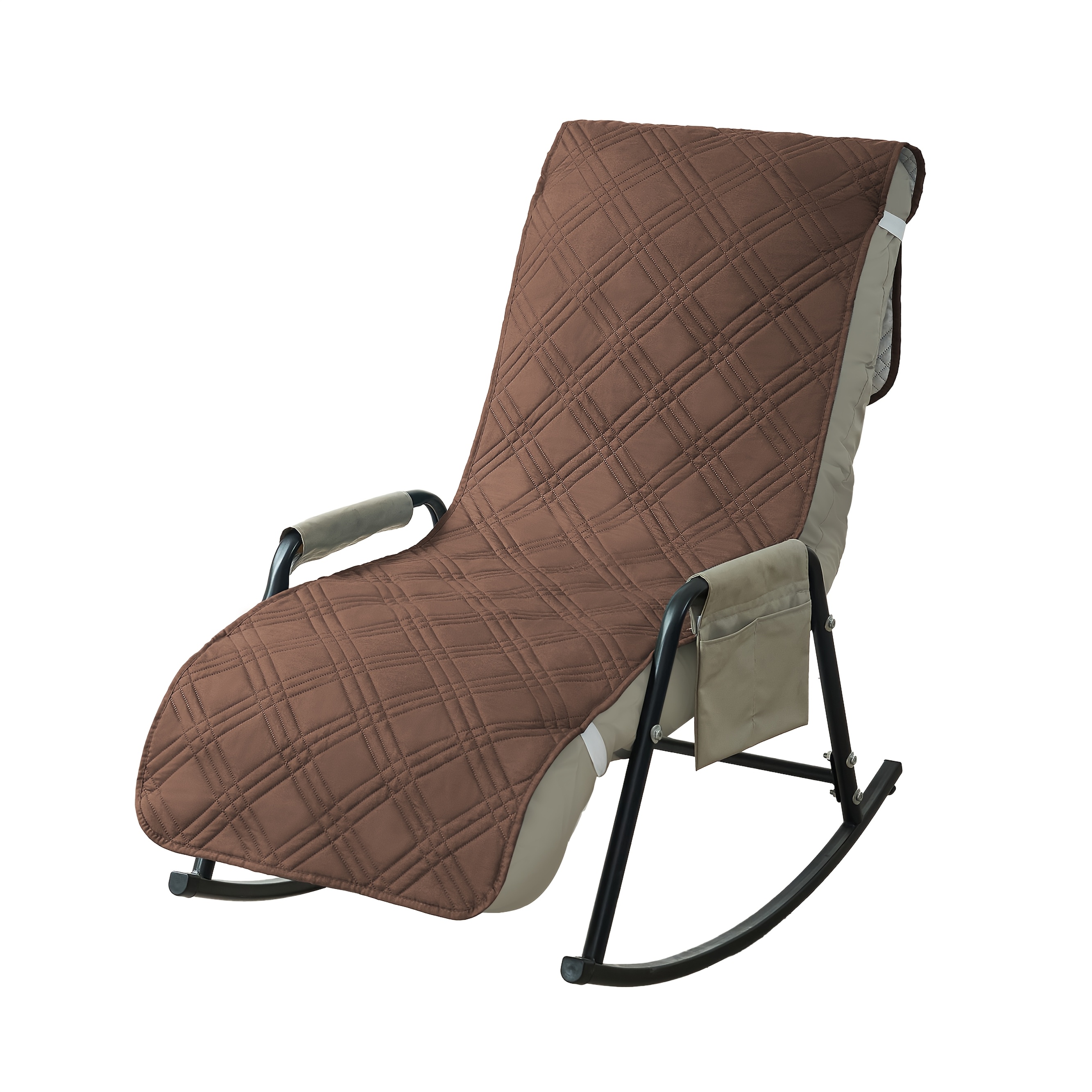 TEMU 1pc Cojín de Silla Moderno con Ultrasonido y Presión Compatible para Uso Interior/Exterior - Elástica, Tela de Color Combinado (Ajuste Elástico)