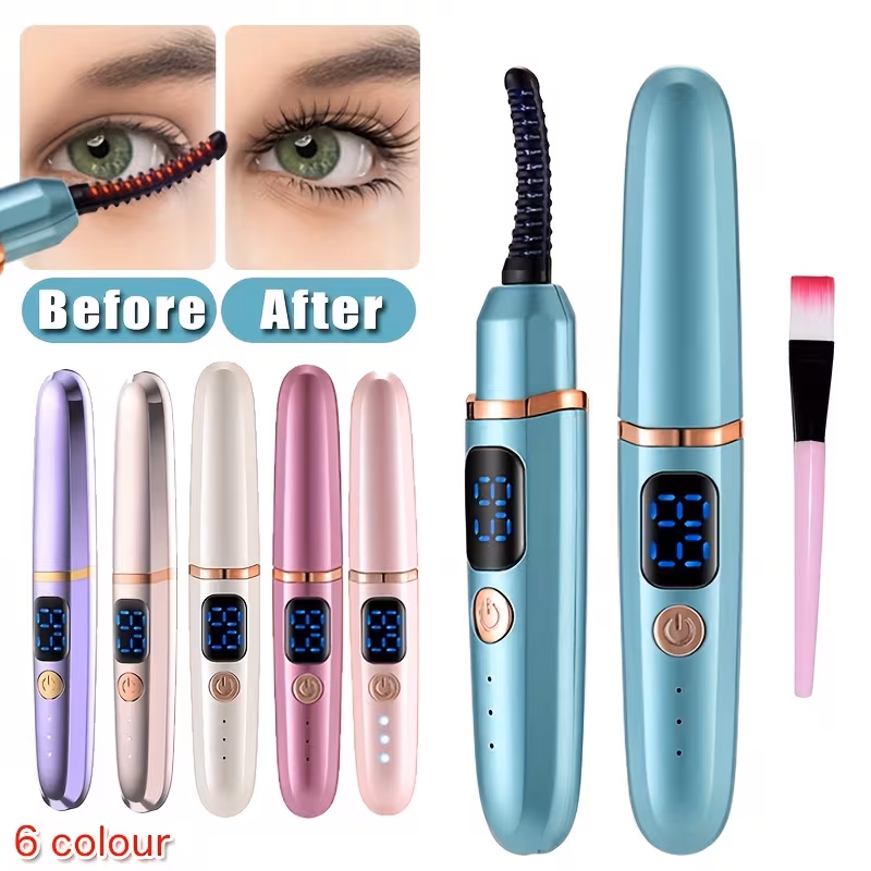 elektrische wimperkruller met 3 temperatuurinstellingen, usb-snellader, lange batterijduur, geschikt voor /wimperpost, schoonheidsgeschenk voor vrouwen (ideaal voor reizen) 2