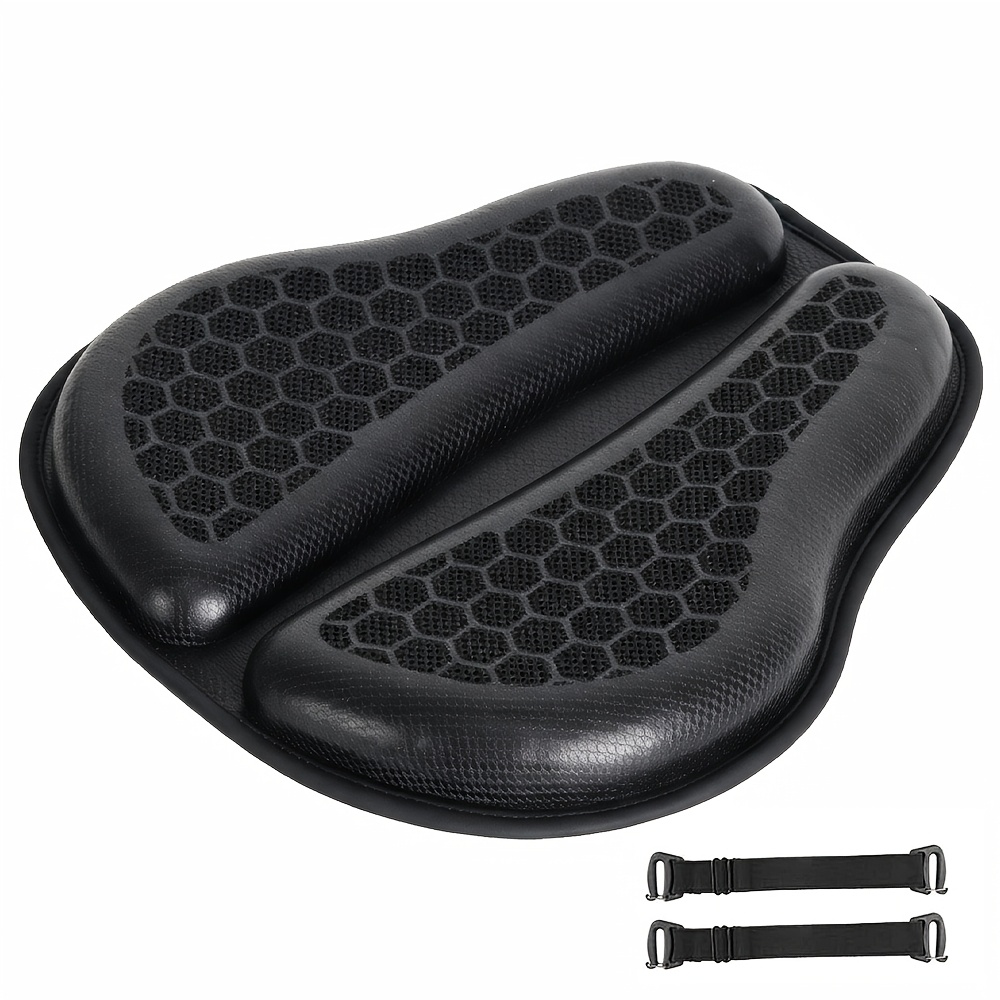 TEMU Universal Motorcycle Seat Cushion 3d Honeycomb Structure Breathable And Shock Absorption Pad For Comfortable Long Rides