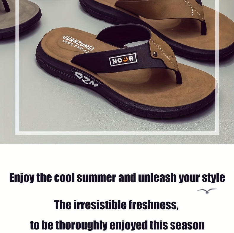 mens high end flip flops for summer designed for casual wear featuring odor slip and a soft sole for feel Product details 5