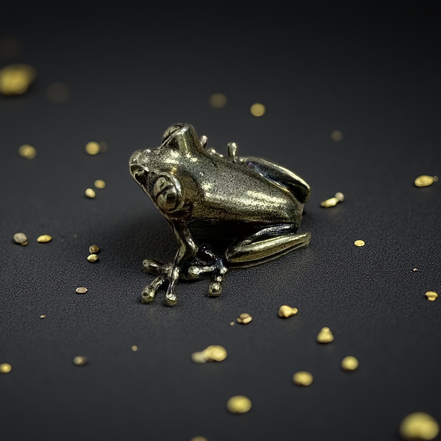 E-shop Sammlerfigur, 1 Stück Vintage Messing Deko, Großäugiger für Teepets , Vintage Lackierung | Handgefertigt, Deko für Zuhause, Büro oder Auto,