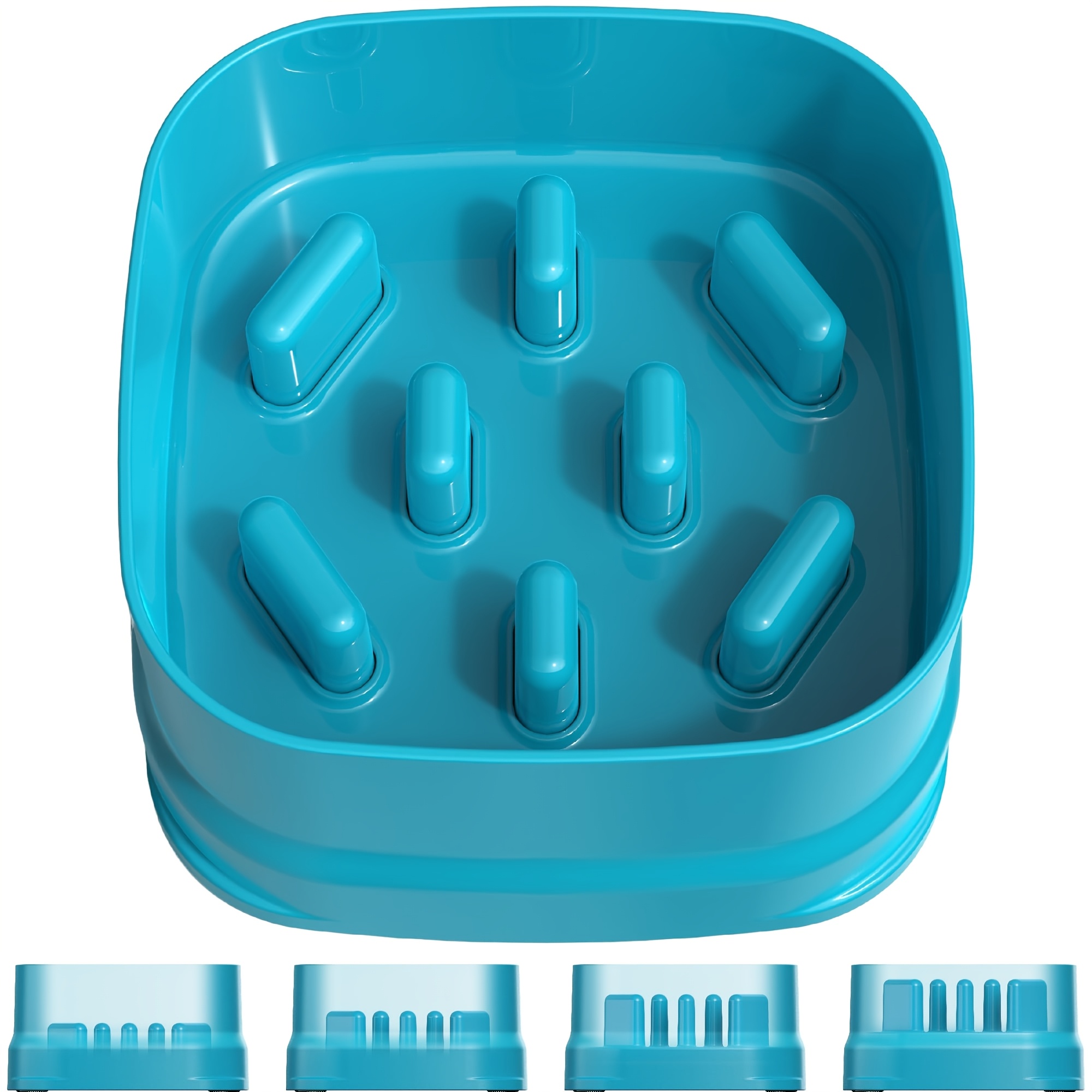 TEMU Adjustable Slow Feeder Dog Bowls For Large Breeds, Puzzle Cat Slow Feeder Bowl, Eating Food Dish For Puppy Small Medium For Large Size Pet,