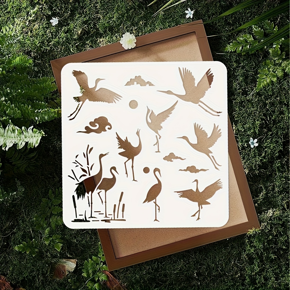 Crane Flock Artistic Hollow-Out Screen Printing Plate