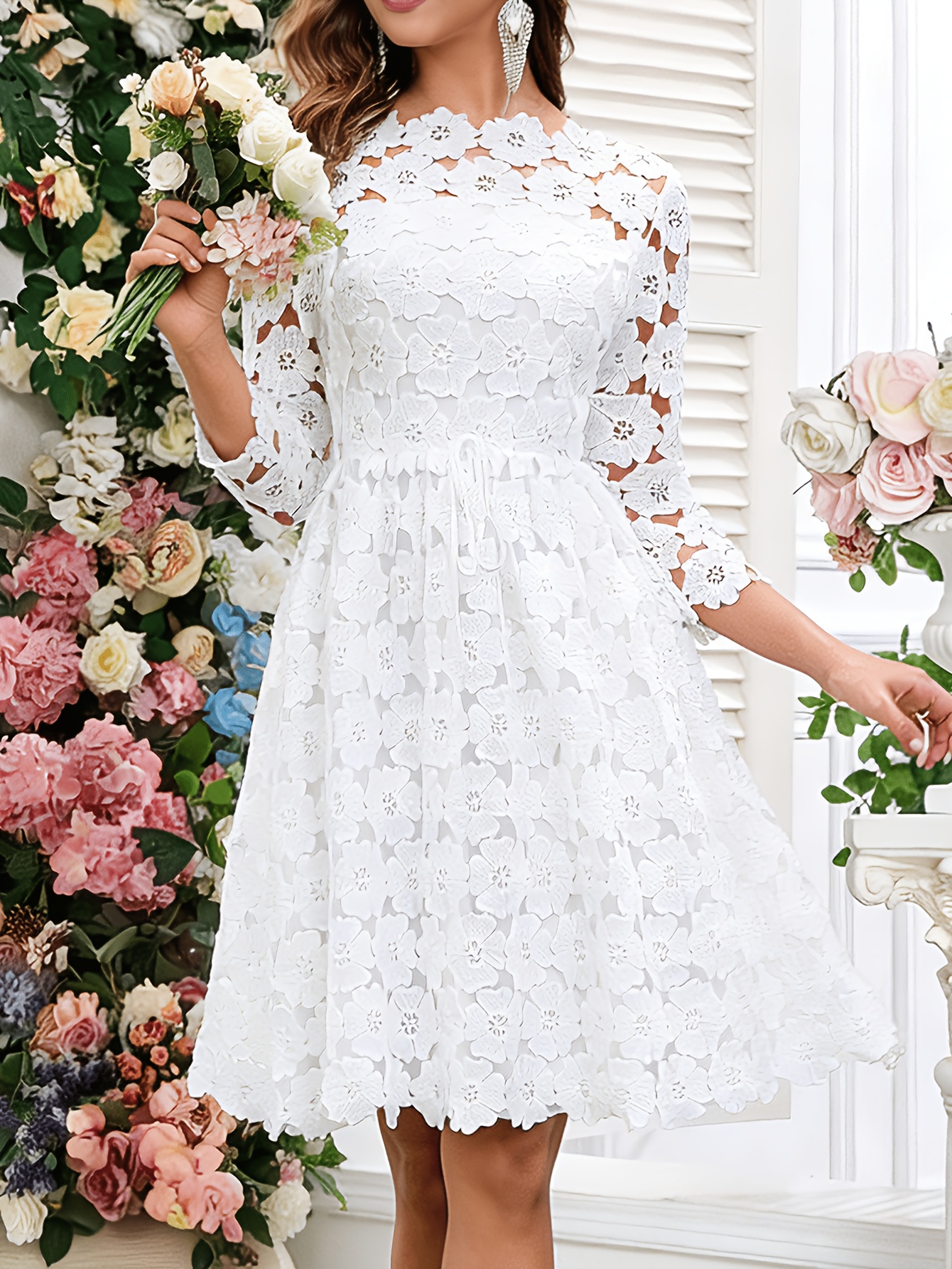 white chiffon mesh corset flower drape mini dress The lace Prom Dresses China Red Cupped construction Fit:Contemporary (Slim) NWT PrettyLittleThing PLUS Sz