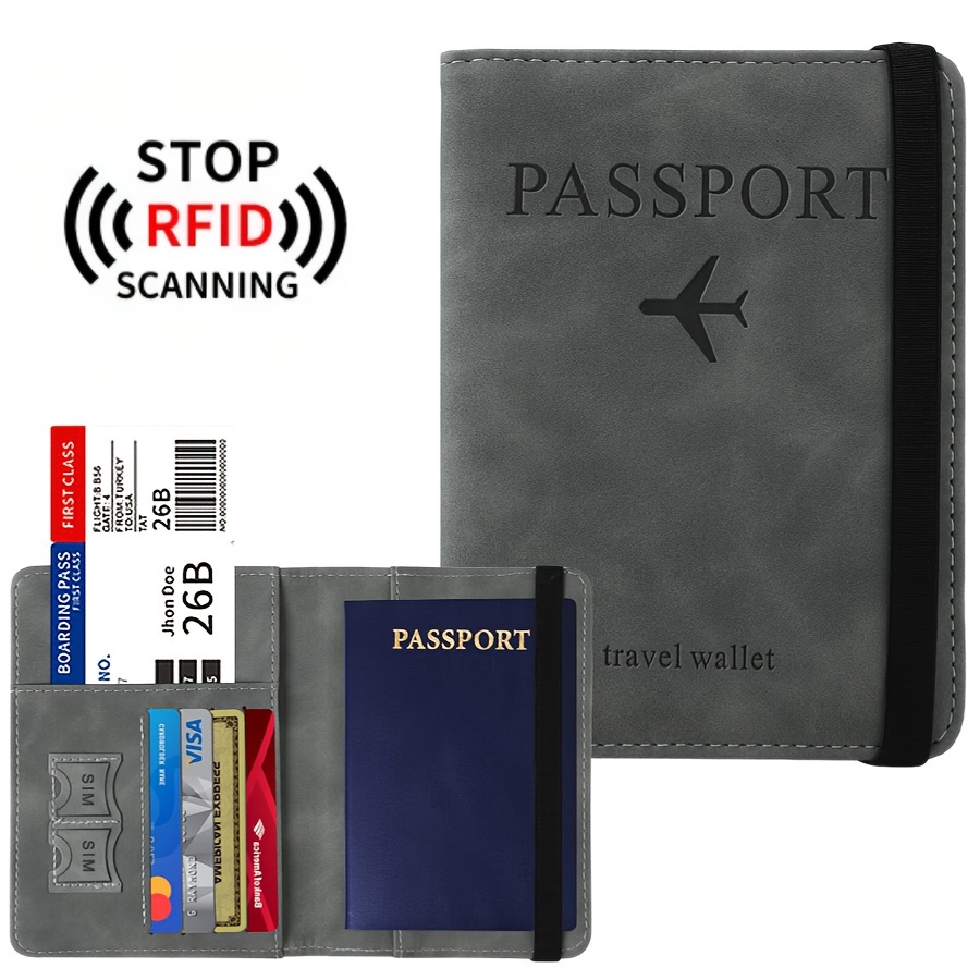 Porte-passeport avec blocage RFID et propriétés imperméables pour