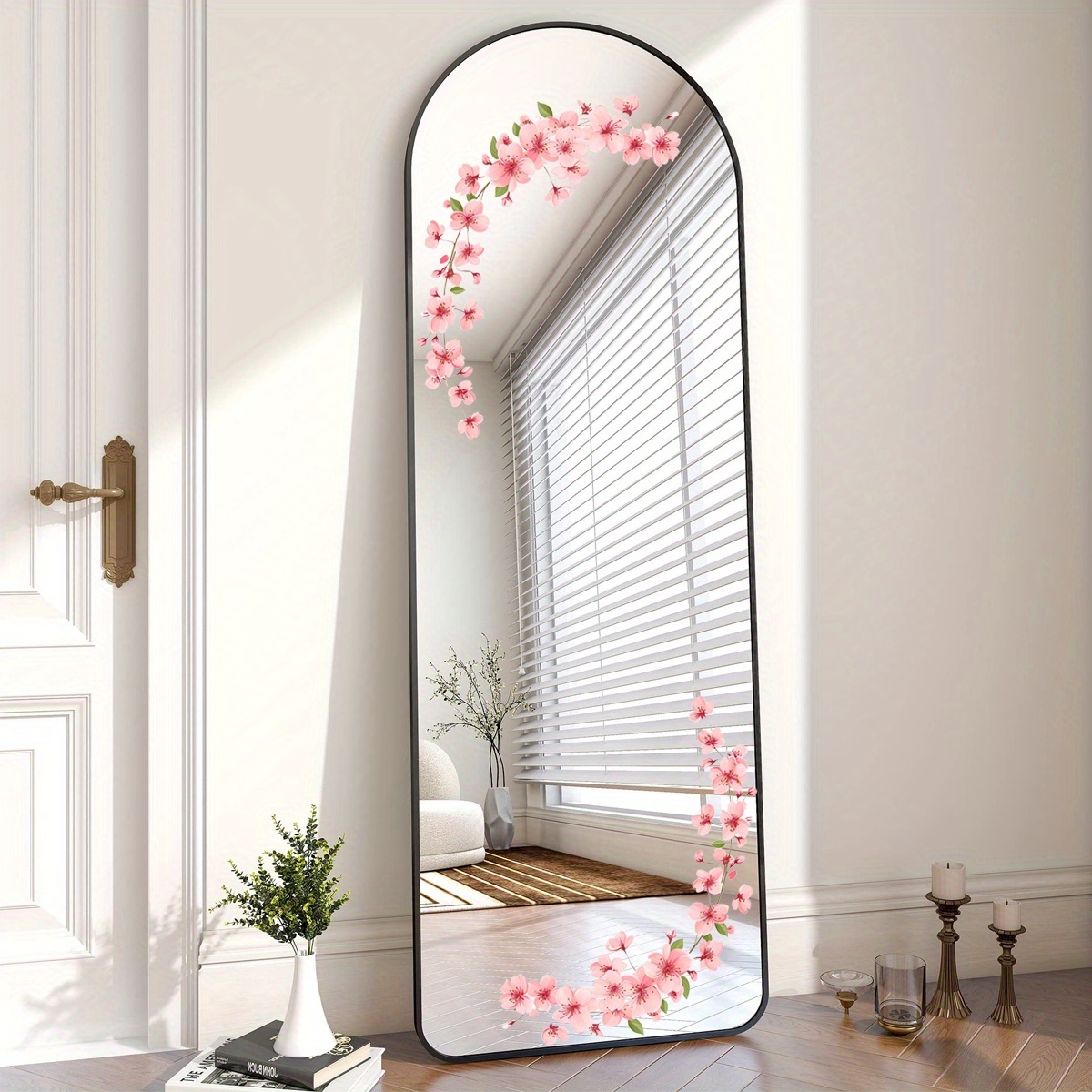 1pc Sticker - Pvc Self-adhesive Decal, Removable Semi-matte Pink , Suitable For Bathroom Glass Stickers, Tile Stickers, Vanity Glass Stickers