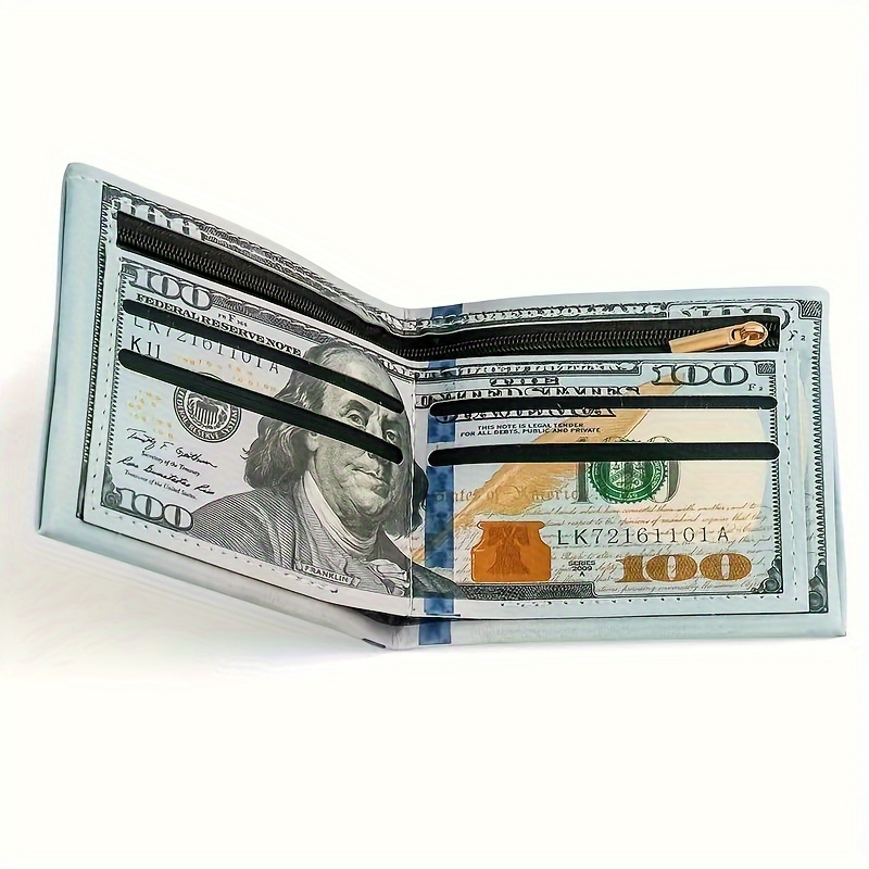 1pc Fashion Bifold Wallet, With Multi-card Slot, Zipper Coin Wallet, And Gift Box, Perfect For Men's Daily Use And Gifts