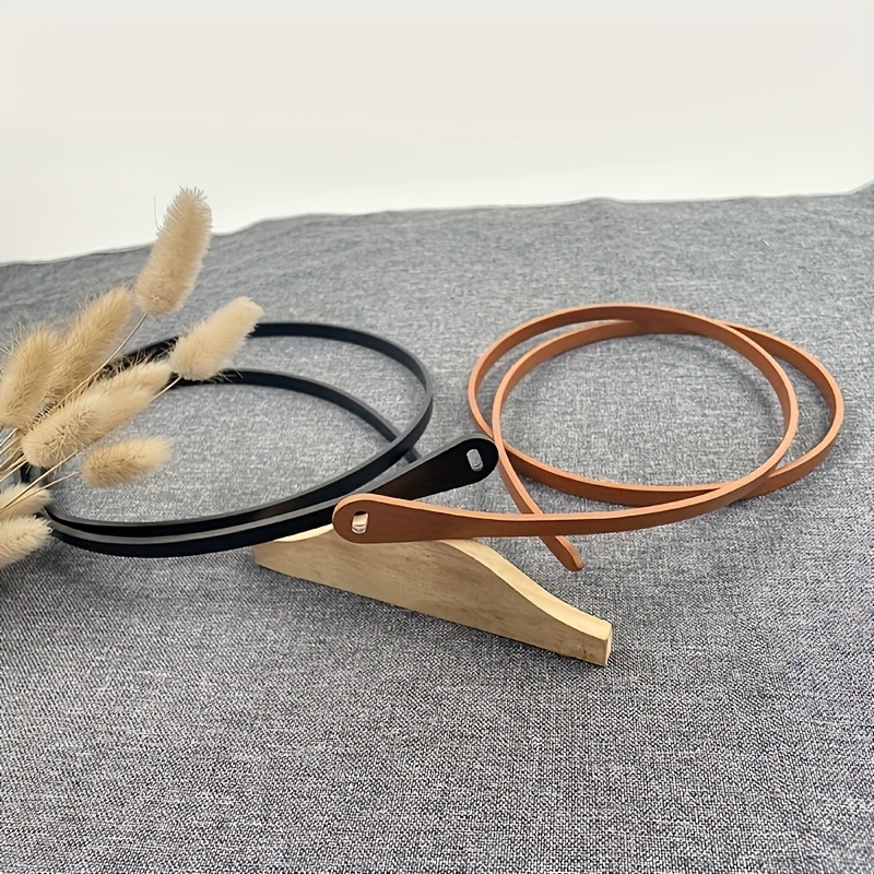 TEMU 8038 Genuine Leather Belt For Women, Decorative With Skirt And Sweater, Versatile Thin Style