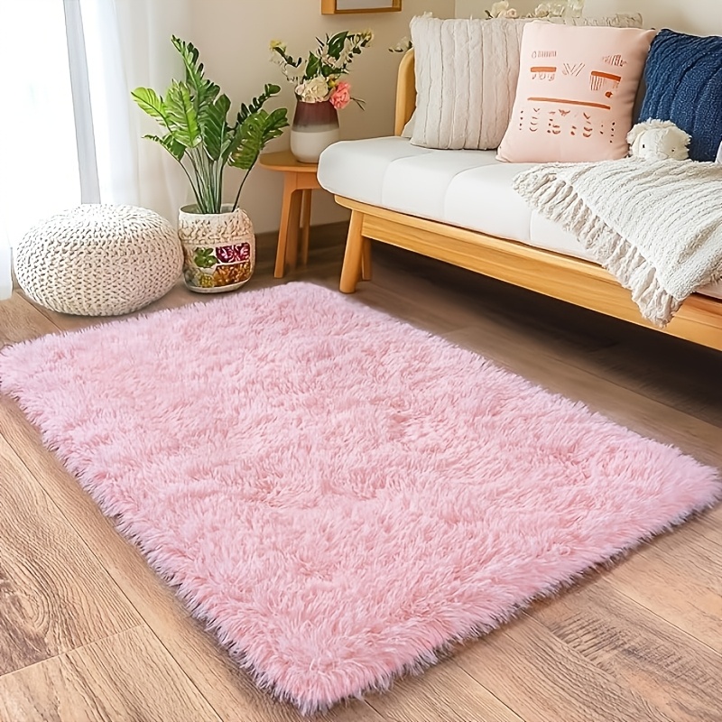 TEMU 1pc, Spring/ Renewal/2026 New Release///home Holiday Decoration, Luxury Long Plush Artificial Carpet, Long Plush Carpet, -friendly Sponge