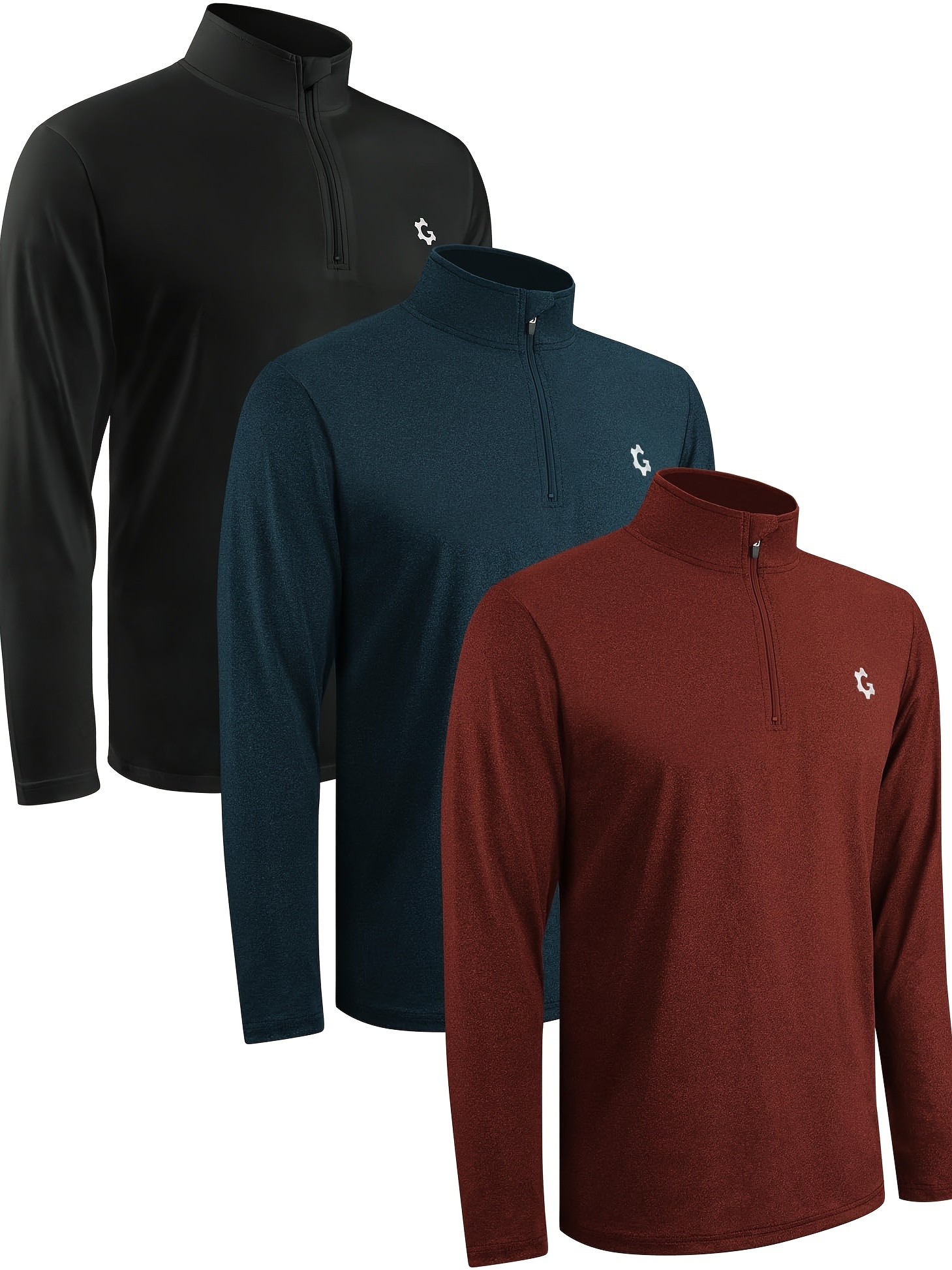 quarter zip pullover men long sleeve sweatshirts running - Temu