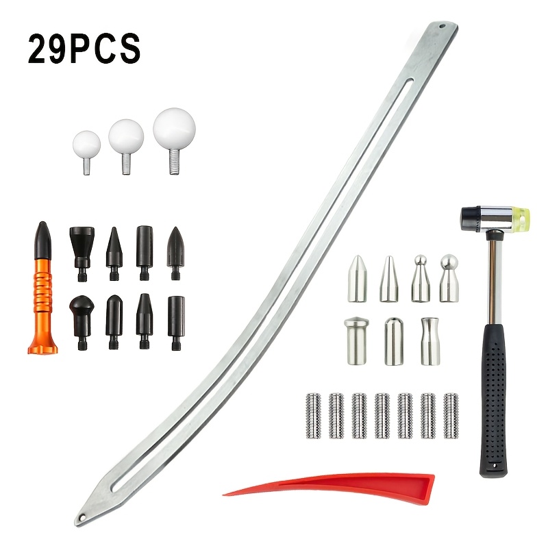 TEMU Auto Dent Repair Kit Leaf Plate Wheel Eyebrow Depression Repair Tool Paint- Board Pry Tool