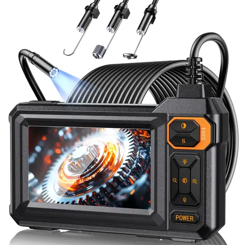 hd borescope camera 4 screen borescope endoscope camera with light 16 5ft snake camera usb rechargeable ideal for inspection 1080p hd endoscope camera