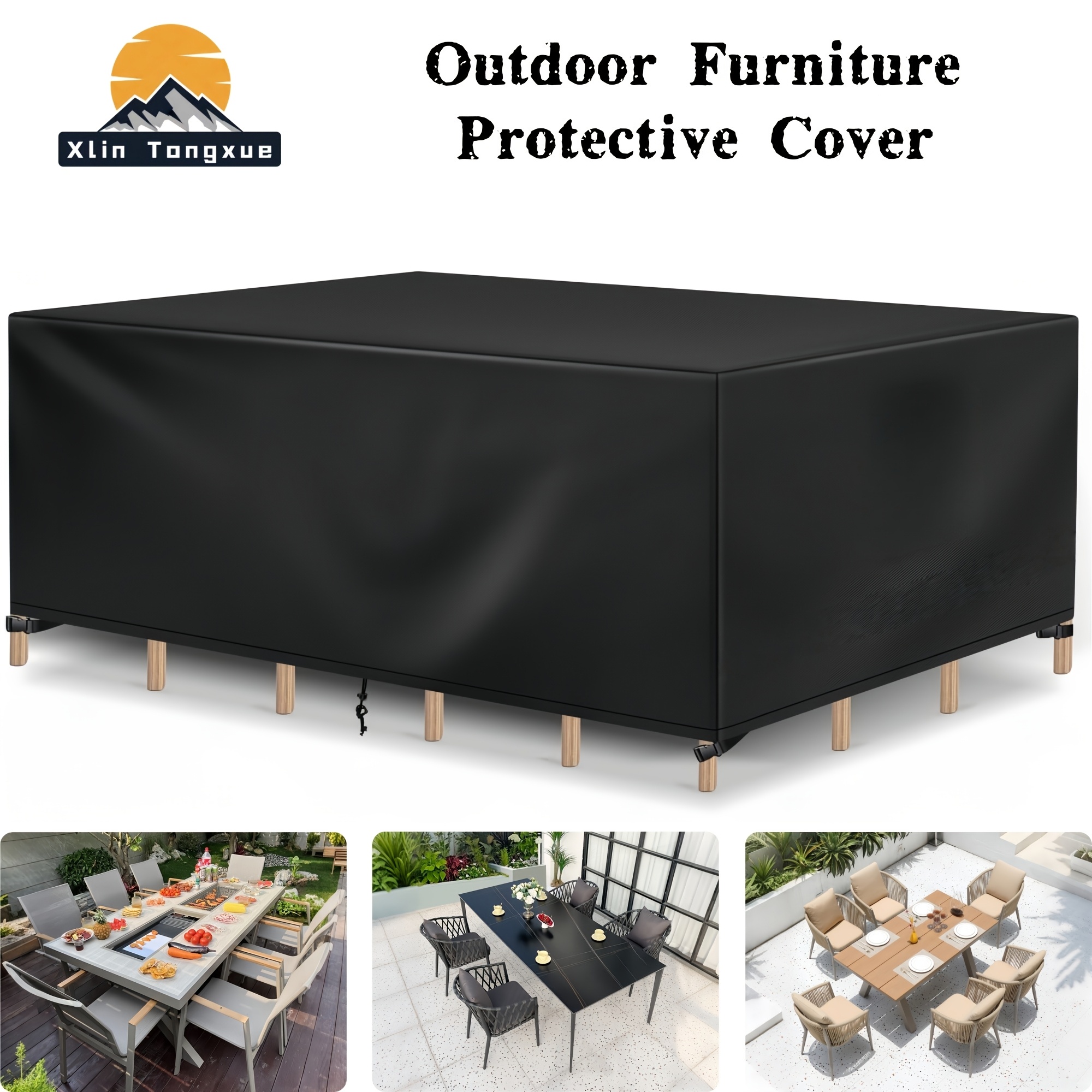 Schutzhülle Für Gartenstühle – 2er Set, Wasserdicht, Aus Oxford-Gewebe, Für Sessel & Balkonmöbel, Schwarz, 80x85x91,5 Cm