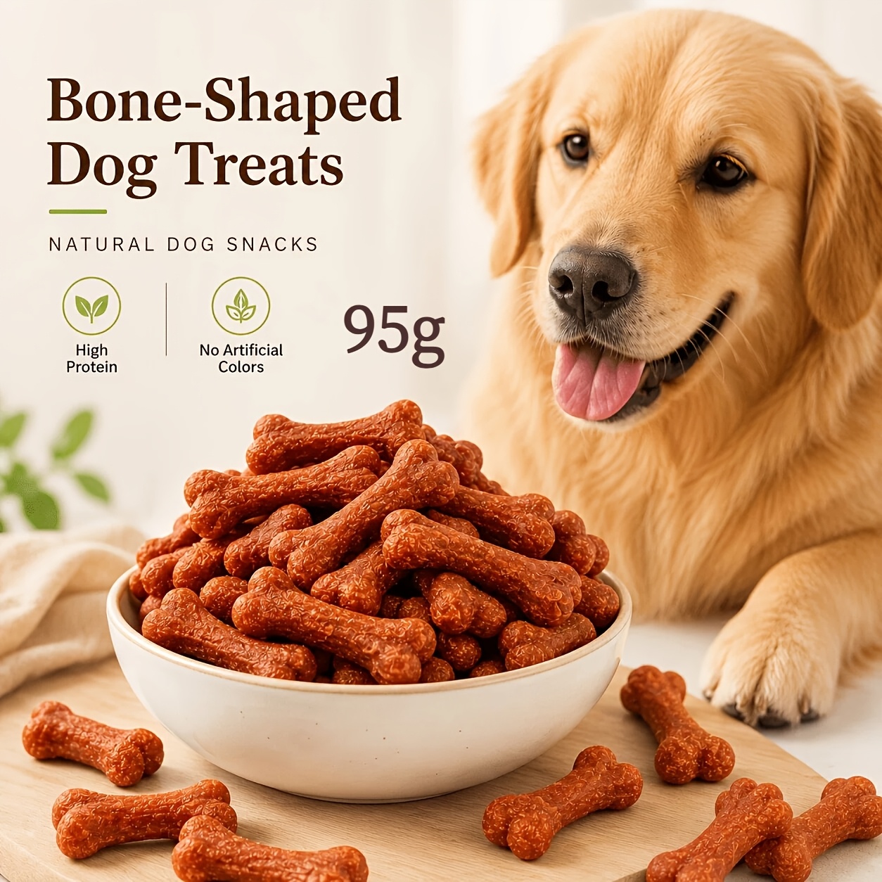 TEMU Chicken Dumbbell Treats For Dogs, Small Dogs, Medium Pets, And Large Breeds; Dog Snacks, Rice Dog Treats, Healthy, High-protein, Dog Training