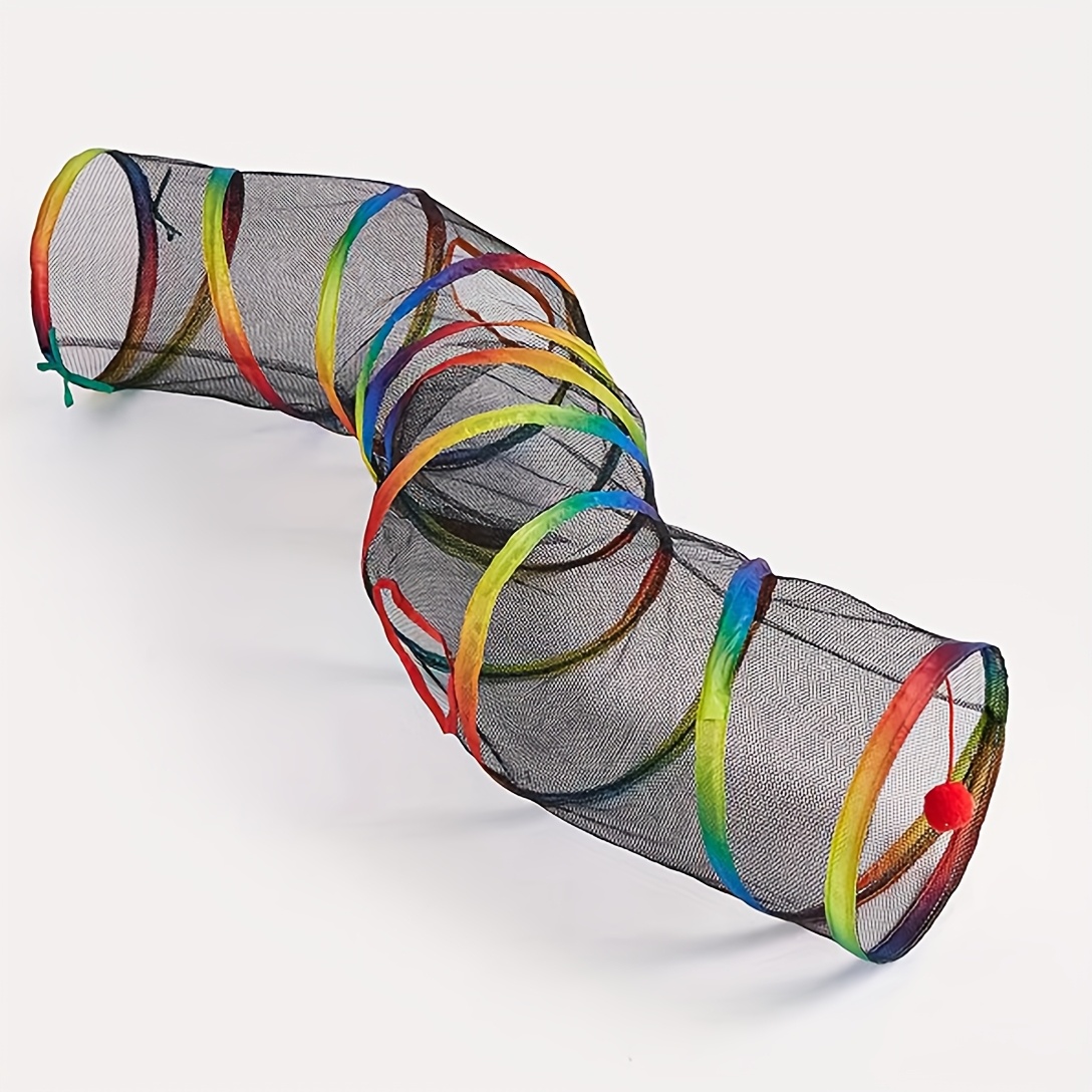 New Mesh Cat Play Tunnel - Rolling Cage Cat Tunnel For Boredom Toy
