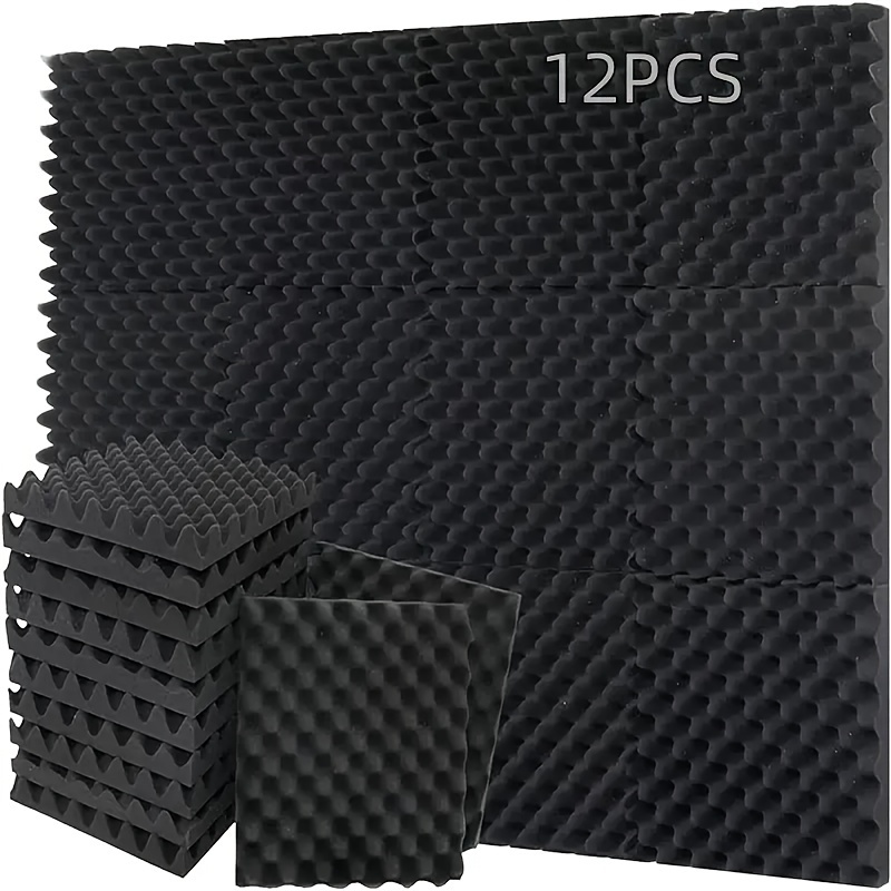 

12pcs Acoustic Foam Panels, Crate Acoustic Panels, 12 X 12 X1.18 Inch Acoustic Wall Panels, High Density Material, Absorbs Echoes