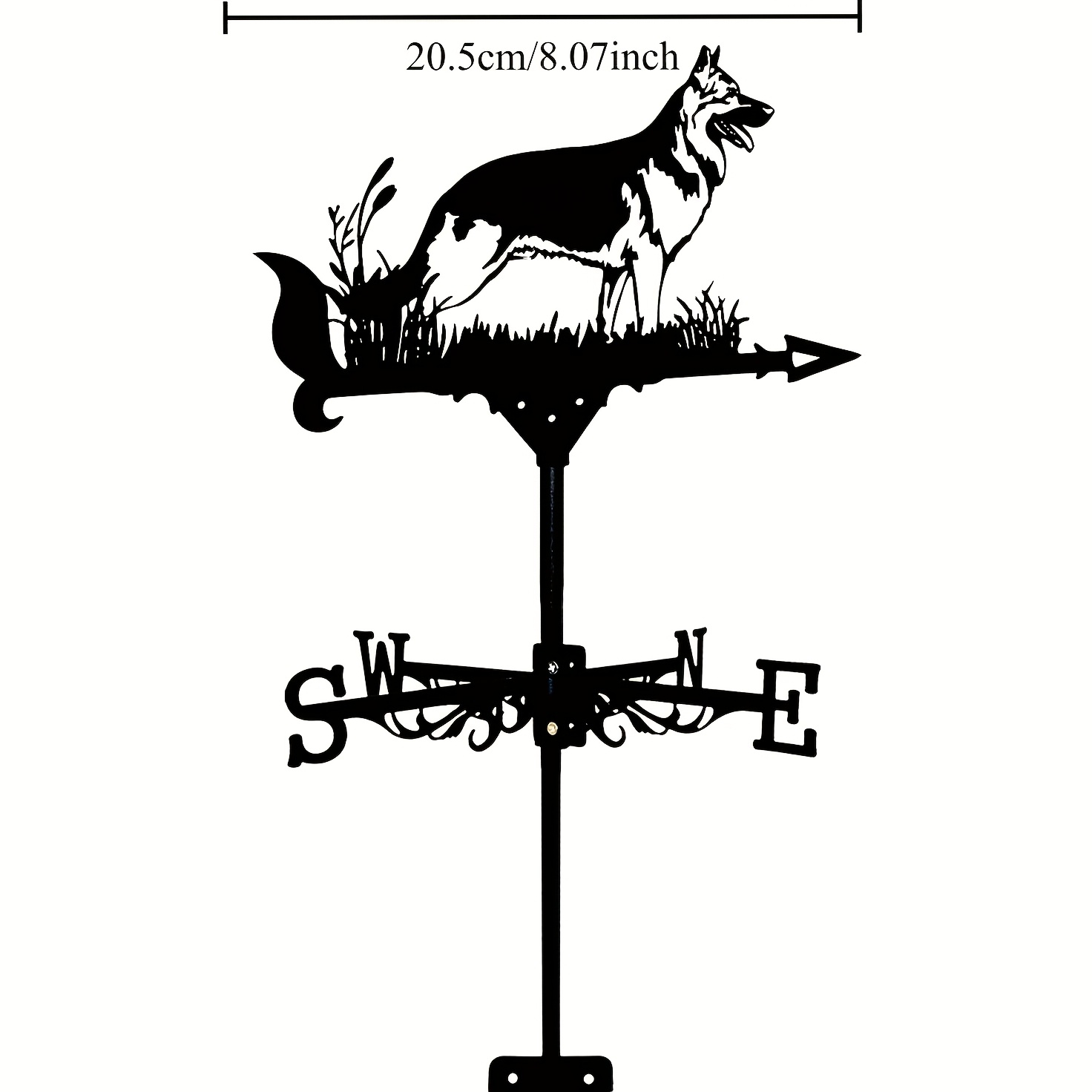 Image of New Wrought Iron Animal Prairie Weathervane, Vertical Decorative Roof Weathervane Garden Yard Decoration For Roof Gardens, Garden Sheds, Homes, Fence Posts, Greenhouses, Barns Or Sheds Weathervane