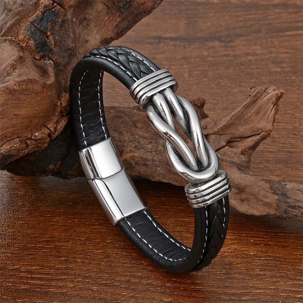 

1pc - Pu Bracelet For Men - , For Parties And
