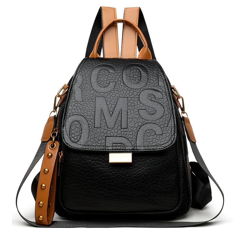 trendy studded backpack dual straps versatile shoulder - Temu display picture 1