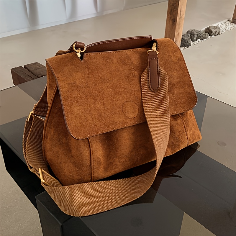 TEMU Niche Design Bolsa de Premium Otoño Invierno Mujer Gran Capacidad Bolso Cruzado Bolso de Bolso de Mujer Bolso Grande Bolso de Tela Bolso de