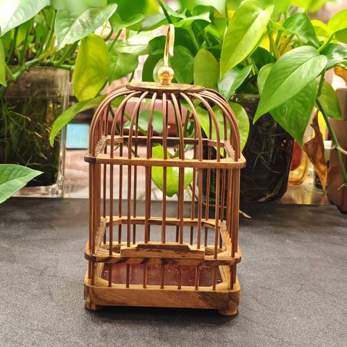 vintage handcrafted wooden cricket cage small pet enclosure nest exquisite small birdcage