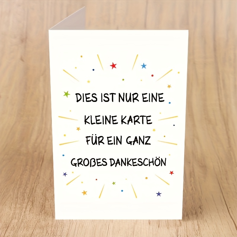 Appreciation Collapsible Thank You Card With Envelope - Unique Keepsake Gift For Men, Ladies, And Teens For Any Occasion, Including German Language, Appreciation Gifts