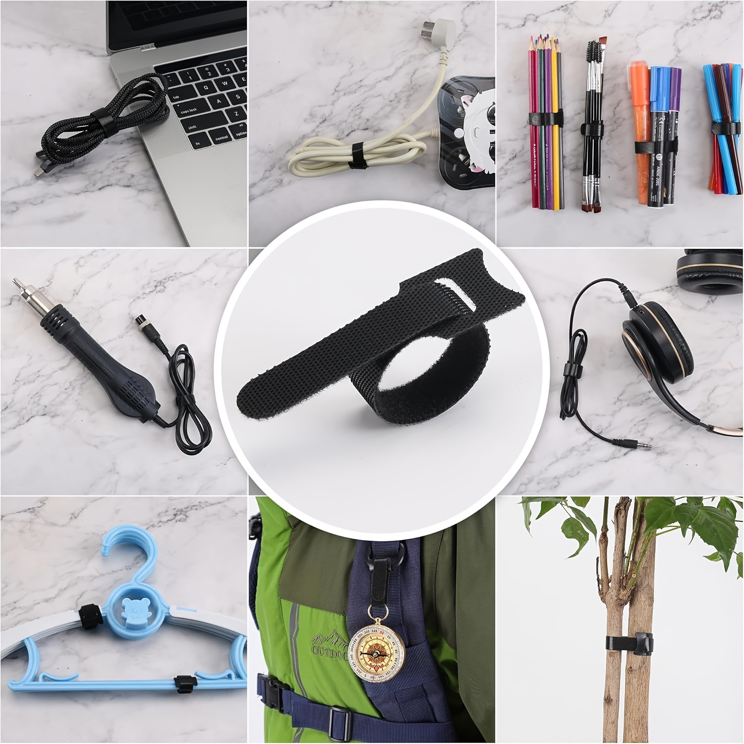 151 cable management organizer kit 3 cable sleeves 9 wall cable tie mounts 100 fastening cable ties 20 tie mount clips multi purpose cord organizers 10 t type straps Product details 10
