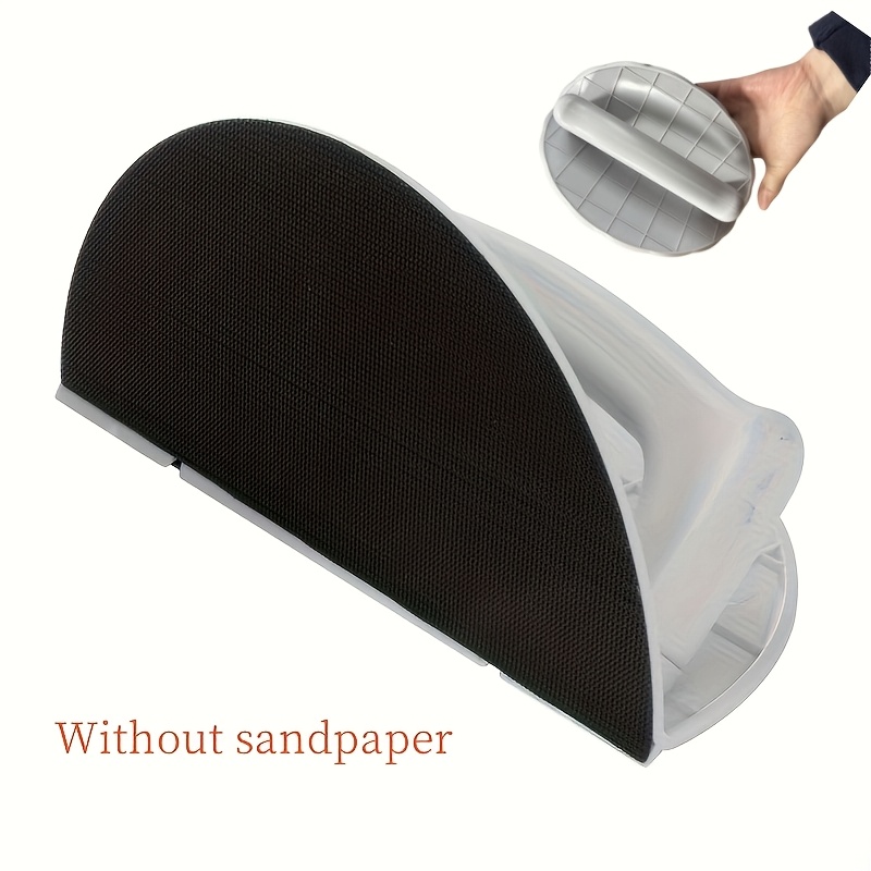 1pc, Semi-circular Self-adhesive Plastic Sanding Block For Putty And Grinding Tools - Space- Design, Suitable For Drywall, Woodworking, And Diy Projects - No Sandpaper Included